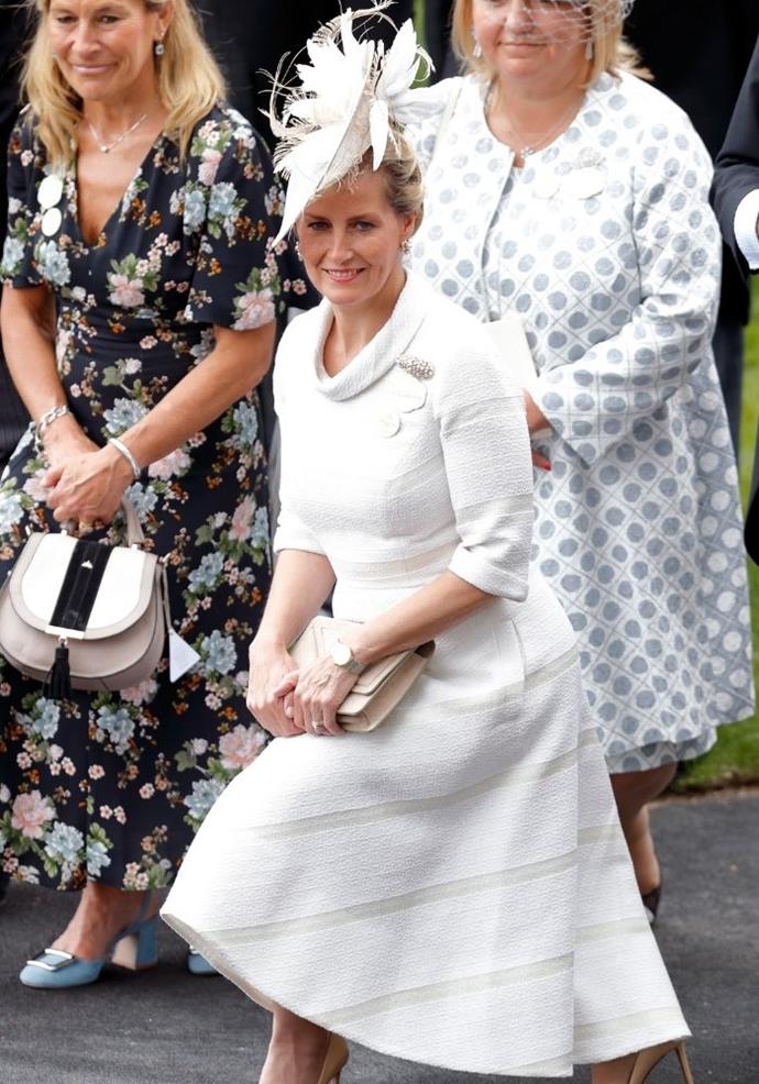 Sophie of Wessex looked effervescent as she curtsied at the Royal Ascot in 2017.