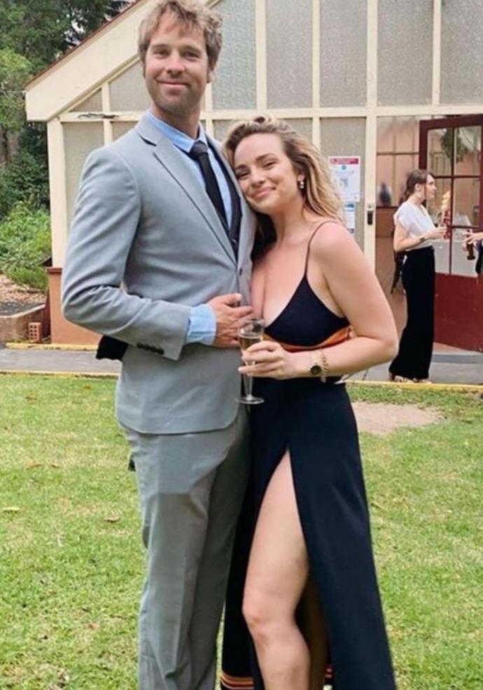 **Danny Clayton** 
<br><br>
These two were a little bit of a confusing union because they half came out but were quick to retract their public hints. 
<br><br>
It all began when Abbie took to Instagram to share some intimate pictures from a wedding they attended. 
<br><br>
"Joyous vibes 😫," the *I'm A Celebrity… Get me Out Of Here* star captioned the snap.
<br><br>
Then rumours reached new heights when she made a follow-up post on her Instagram Stories. 
<br><br>
"FYI I was nine when I had a crush on @dannyclayton. Dreams come true," she wrote, in reference to the fact she watched Danny on telly as a kid.
<br><br>
The next day, however, Abbie back-tracked by writing: "Everyone @dannyclayton isn't my boyfriend just an FYI. I mean, last night had a few wines. Adore him, I mean adore ya babes but like… not my "boyfriend."
<br><br>
So, were they, or weren't they? For now, we don't know (who knows, Abbie may release a tell-all one day)? 
<br><br>
Although, we do know Abbie has taken a peek at his number because she revealed he is well endowed during an interview on the podcast *Too Much Tully.* 
<br><br>
"It's so big. It's f*cked... His dick is comical. It's comical," she told the hosts.