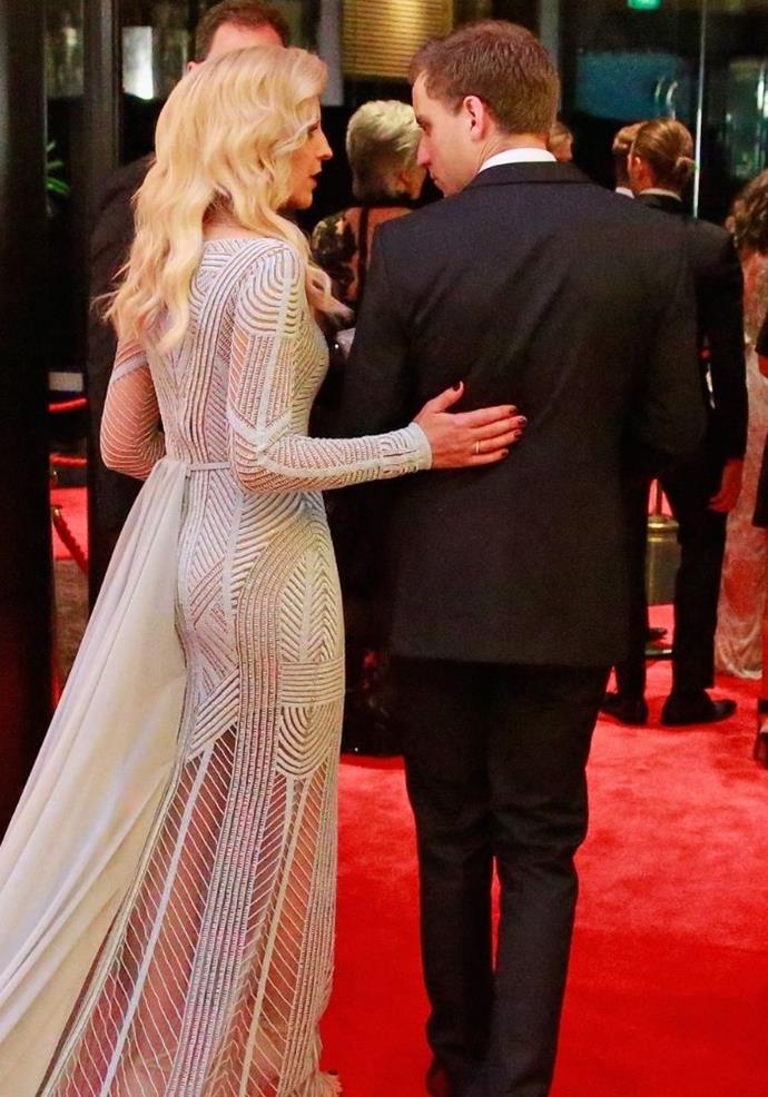 This intimate snap of Carrie and Chris was taken at the 2015 TV WEEK Logie Awards where she won the coveted gold gong.