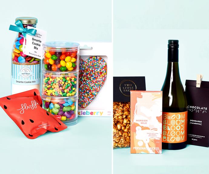 **[PersonallyPicked Gift Box](https://personallypicked.com.au/|target="_blank"|rel="nofollow")**
<br>
Treat someone to a gift box packed with goodies they'll love on just about any budget! PersonallyPicked have a bunch of boxes available for under $100, like the [Rainbow Treats box](https://personallypicked.com.au/product/rainbow-treats/|target="_blank"|rel="nofollow") ($70) or the [All Class - White box](https://personallypicked.com.au/product/all-class-white/|target="_blank"|rel="nofollow") ($90), or you can [build your own box](https://personallypicked.com.au/build-your-own-gift-box/|target="_blank"|rel="nofollow") starting from $55. <br><br>
***Shop the range, starting at $55, from [PersonallyPicked.](https://personallypicked.com.au/|target="_blank"|rel="nofollow")***