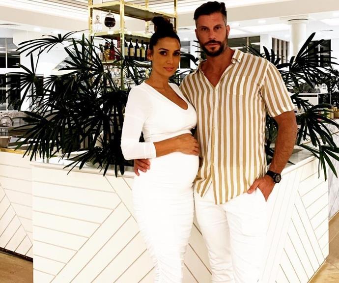 While Snezana was working out pregnancy, Sam was trying to navigate posing for photos
<br><br>
"🌸😬Sam confused as to whether we're taking a serious pic or smiling! 🤣😂🤦🏽‍♀️ the confusion is written all over his face but this is all I had and I look ok so doesn't matter about him! 😏," joked Snez alongside this picture taken when she was pregnant with Charlie.
