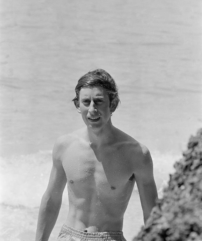 Prince Charles holidaying in Barbados in the 1970s.