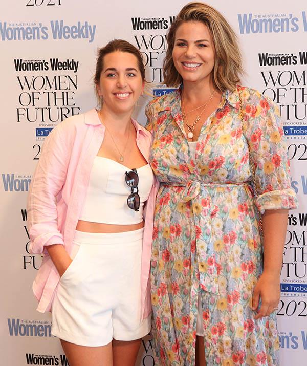 **Fiona Falkiner and Hayley Willis**
<br><br>
Former *Biggest Loser* host and curve model Fiona walked the red carpet with her fiancée Hayley. 
<br><br>
Fiona embraced the first day of summer with a floral dress while Hayley rocked this casual shirt and shorts ensemble.