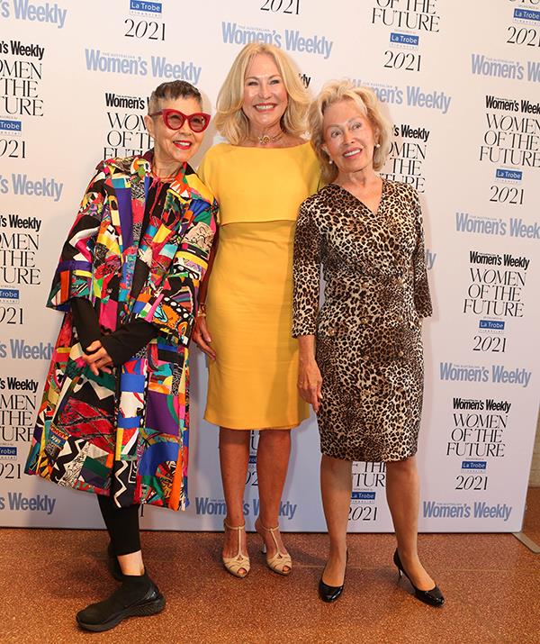 **Jenny Kee, Kerri-Anne Kennerley and Blanche D'Alpuget**
<br><br>
Australian fashion designer Jenny Kee posed for a photo with TV legend Kerri-Anne Kennerley and Blanche D'Alpuget, the widow of the late former PM Bob Hawke.