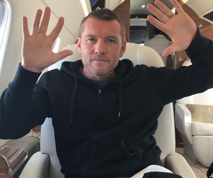Lara and her husband have brought out Jazz hands to celebrate their wedding anniversary. To mark the milestone, the model posted this picture of Sam from a private jet, which she lovingly captioned, "Nearly 7 years married…. 🖐🏼🖖🏼✋🏼."