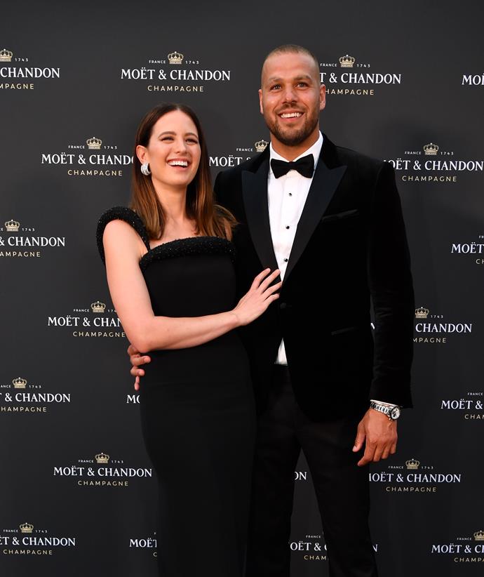 The stunning couple enjoyed a night out in December, heading to the Moët & Chandon event in Sydney in coordinated all-black ensembles. Making the most of their break from mum and dad duties, the pair shared a rare loved-up video from the night, which you can watch below.