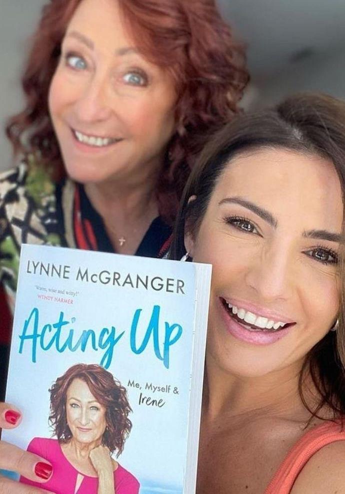 Lynne poses with co-star Ada Nicodemou to celebrate the release of her memoir.