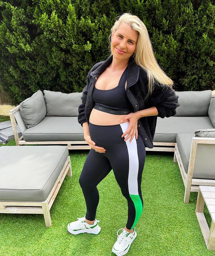 Tiffiny Hall is pregnant! She showed off her baby bump on Instagram on Sunday.