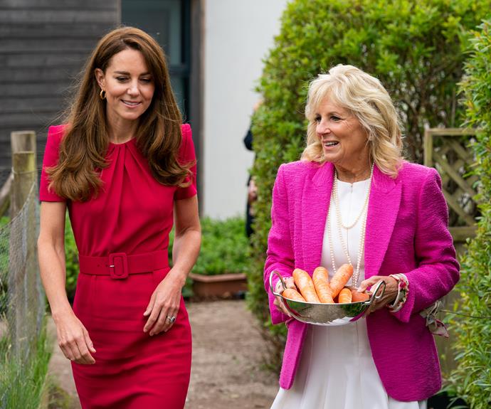 **June**<br>
Kate took some time to bond with the US First Lady, both women [dressing in vibrant pink ensembles](https://www.nowtolove.com.au/royals/british-royal-family/kate-middleton-jill-biden-68025|target="_blank").