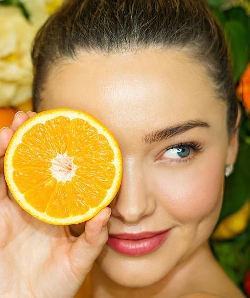 Model and beauty entrepreneur Miranda Kerr swears by Vitamin C.
