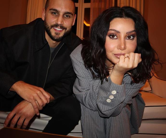 Michael Brunelli and Martha Kalifatidis announced their engagement on the weekend.