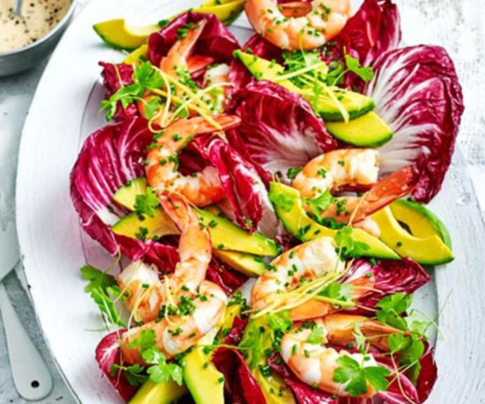 [Prawn cocktail platter](https://www.womensweeklyfood.com.au/recipes/prawn-cocktail-platter-31455|target="_blank")
<br><br>
Why limit the classic prawn cocktail to a tiny glass when you can have an entire platter. It's just like the original, only bigger and better.