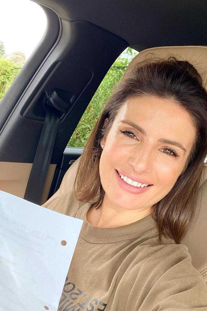 Ada shared some insight into her acting process by taking a car selfie holding a sheet of paper with her lines. She wrote alongside the post, "Learning lines in the car 🚗 😀."