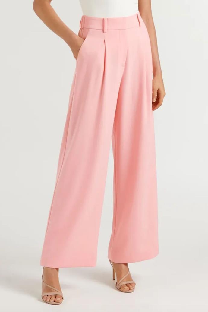 High Waisted Pants, $99.99, [Forever New.](https://www.forevernew.com.au/primrose-high-waisted-wide-leg-pants-267557?colour=candy-pink|target="_blank") 