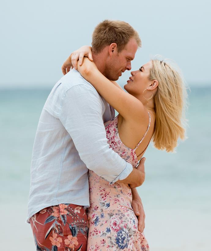 **Keira Maguire and Jarrod Woodgate**<br>
It was a romance no one really expected when Jarrod and Kiera fell for each other on *Bachelor In Paradise's* first season. Jarrod had been on Sophie Monk's 2017 *Bachelorette* season, Kiera had been on Richie Strahan's 2016 *Bachelor* season, but both had lost out on love - until they found each other, that is.
<br><br>
They left the show together but immediately sparked split rumours when they pulle dout of media interviews. Though they soon confirmed they were still dating, the rumours persisted and in late 2018 Keira confirmed she and Jarrod had split... then confirmed they were back together in January of 2019! The reunion didn't last though, and the romance was officially over by August 2019.