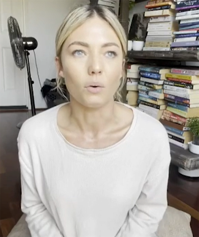 Sam released a video saying her mental health had worsened amid the vaccination rollout.