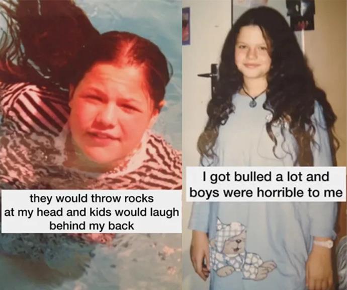 Tammin shared throwback photos of herself when she was a kid and weighed 90kg.
