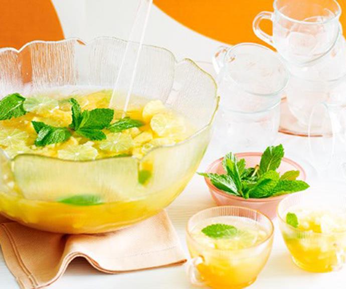 **Lime and mint punch**
<br><br>
Zingy and delicious - you'll be feeling refreshed after sipping on this!
<br><br>
[**Read the full recipe here**](https://www.womensweeklyfood.com.au/recipes/lime-and-mint-punch-26655|target="_blank") 
