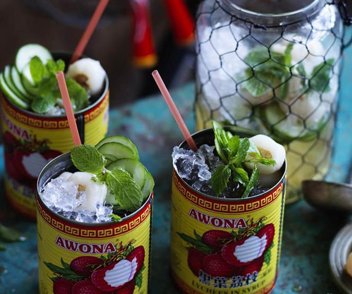 **Green Tea and Lychee Cocktail**
<br><br>
This cocktail will be a refreshing hit for a hot Christmas day, and will satisfy the sweet tooths in your family.
<br><br>
[**Read the full recipe here**](https://www.womensweeklyfood.com.au/recipes/green-tea-and-lychee-cocktails-with-mint-and-cucumber-12138|target="_blank")