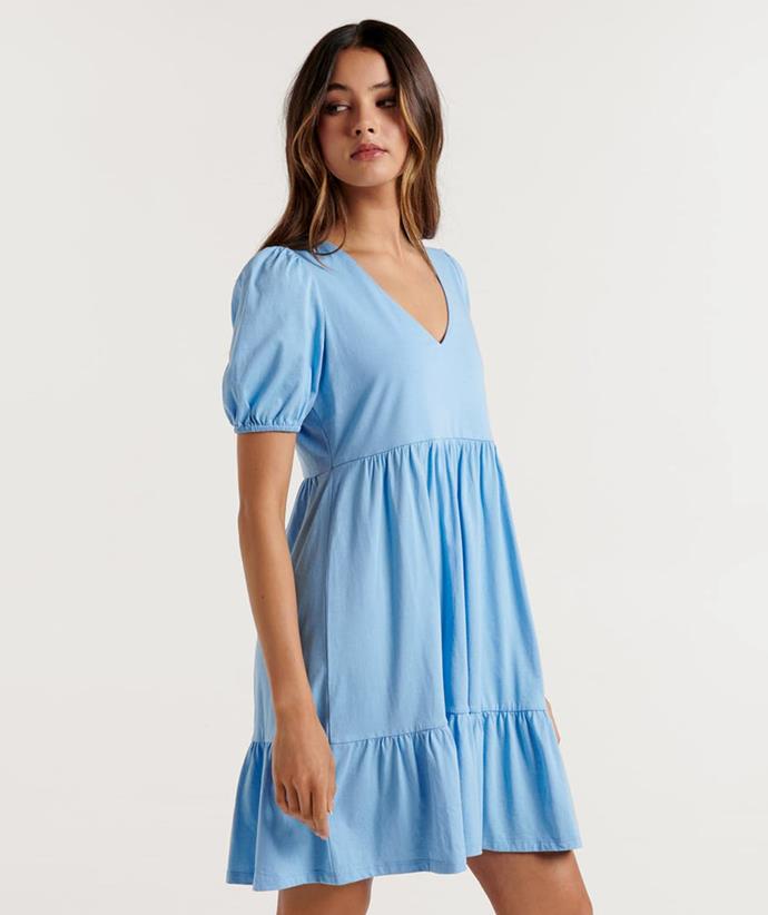 Brooke Mini Jersey Dress, $69.99, from [Forever New.](https://www.forevernew.com.au/271589-271589?colour=blue-day|target="_blank"|rel="nofollow")