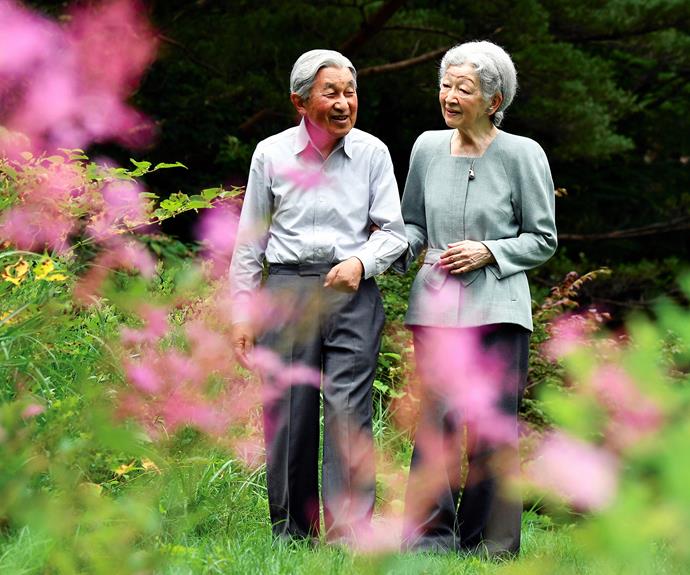 Emperor Emeritus Akihito and Empress Emerita Michiko in 2019.