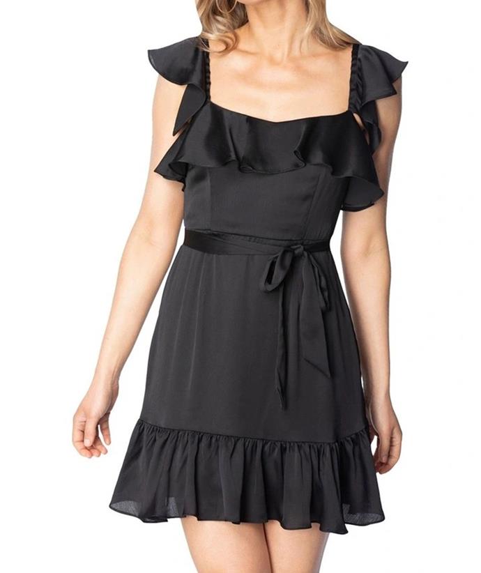 If you prefer delicate, romantic styles, shop the Pilgrim Cadence Mini Dress, $159.95, from [Myer](https://www.myer.com.au/p/pilgrim-cadence-mini-dress?colour=Black&size=10|target="_blank"|rel="nofollow").