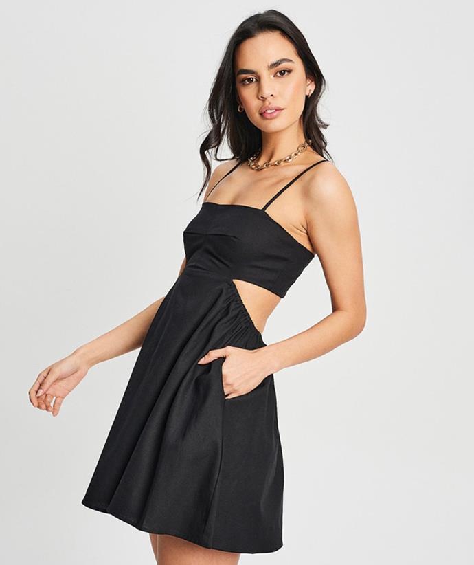 If you love spaghetti straps and cut-outs, shop the St Marlo Salinas Dress, $129.95, from [The Iconic](https://www.theiconic.com.au/salinas-dress-1419859.html|target="_blank"|rel="nofollow").