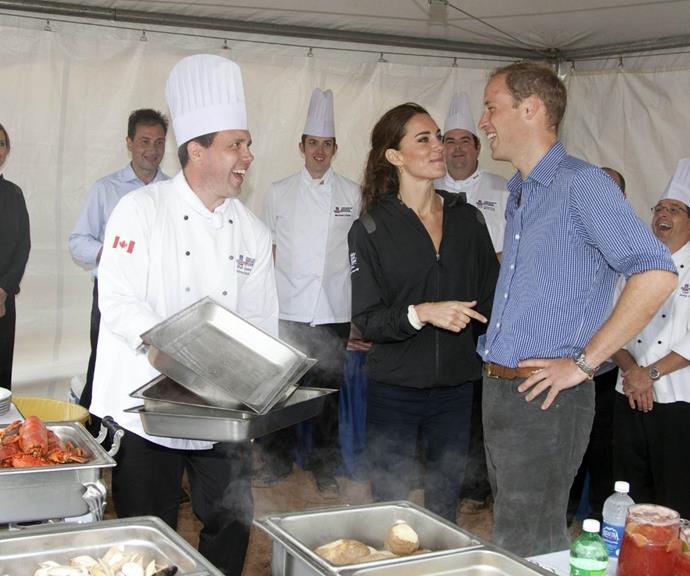 We wonder what Kate was ribbing William about during this moment on their Canada tour.