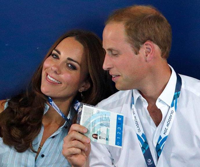 At the Commonwealth Games in 2014, Kate's "naughty" humour was on display when she jokingly pretended Will was choking her with her lanyard.