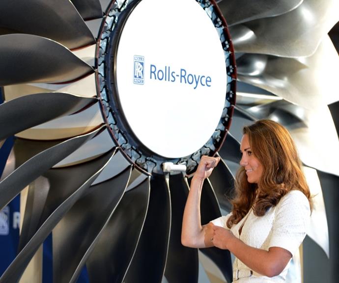 She was self-effacing when she flexed her muscles at the launch of the Rolls Royce plant in Singapore in 2012.
