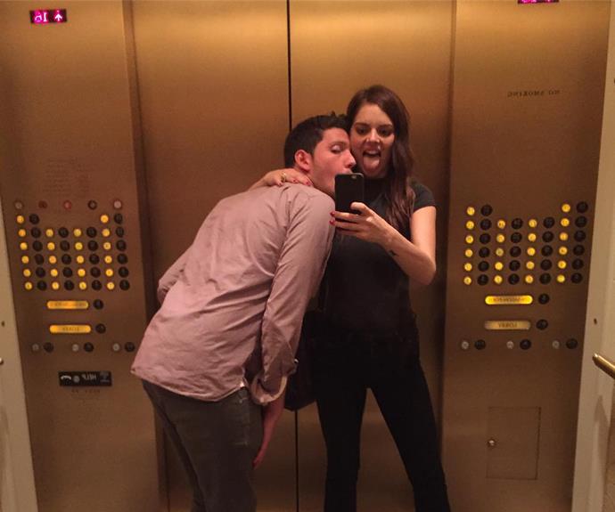 Fans caught on to their romance in September the following year, when Jimmy posted this mirror selfie cuddled up with Samara in an elevator.