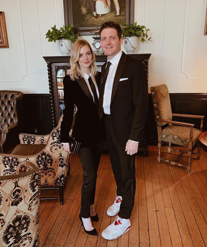 Who wore it best? Jimmy and Samara rocked matching suits to a friend's 2019 wedding.