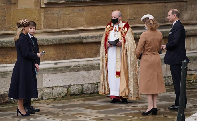It was a socially distanced Christmas for the Wessexes, but Edward and Sophie made time to attend the Christmas Day morning church service at St George's Chapel with their children.