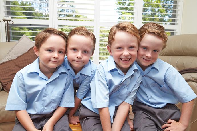 It seemed not so long ago the quartet were starting primary school!
