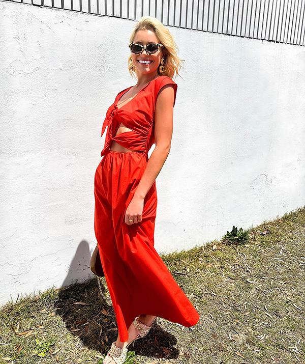Lady in red! Holly was decked out in head to toe Fox and Dove Boutique for a brunch with Jimmy.