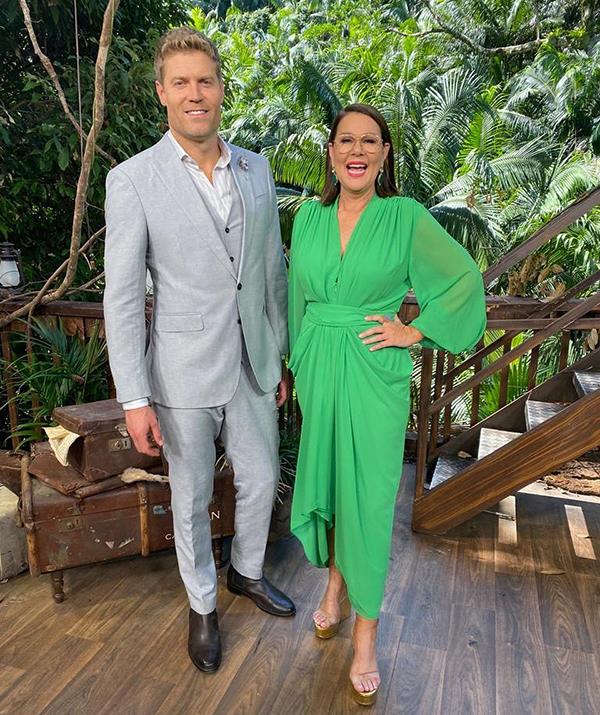 Julia paid homage to beloved late Aussie designer Carla Zampatti by wearing one of her designs on the final week of *I'm a Celeb.*
<br><br>
She teamed the green frock with ASOS wedges and jewels from Punjab and Diva.