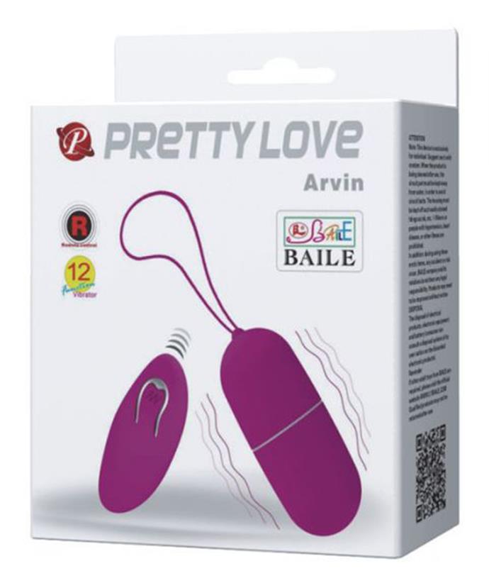 **Pretty Love Wireless Vibrating Egg**
<br>
This insertable vibrating egg is something a little different to play with, providing unique stimulation with vibrations designed for one thing: pleasure.<br><br>
*Shop the Pretty Love Wireless Vibrating Egg, $27.99, from [Femplay.](https://www.femplay.com.au/pretty-love-wireless-vibrating-egg-arvin.html|target="_blank")*