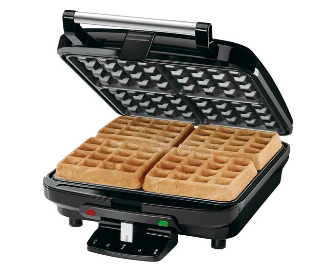 **Waffle Maker**
<br><br>
Here's an idea to treat yourself on an otherwise isolating day - make yourself breakfast in bed!
<br><br>
This smart waffle iron not only allows you to select how you want your four delicious waffles done but also all lets you know when they're ready to eat.
<br><br>
Cuisinart 4 Slice Belgian Waffle Maker, $109.95, [Kitchen Warehouse](https://www.kitchenwarehouse.com.au/Cuisinart-4-Slice-Belgium-Waffle-Maker?gclid=CjwKCAiA3L6PBhBvEiwAINlJ9Nw1vHWyDInjwjE0m0eCxOaxpAtmtWJNP5vbrSDOkpSSSZWB7QDwbxoCIdEQAvD_BwE|target="_blank"|rel="nofollow") 