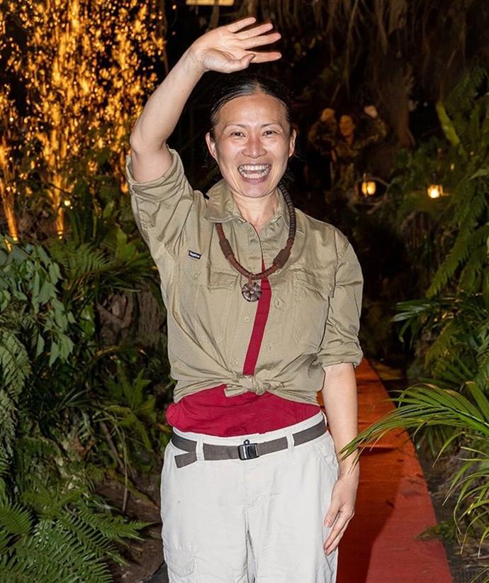 **Poh Ling Yeow**
<br><br>
She was the heart and soul of camp, but Poh Ling Yeow was sent flying out of the jungle on Thursday night! She clearly loved her experience - despite the tucker trials - writing on Instagram: "I have such heartfelt gratitude for succumbing to this wild & whacky adventure. It was my 8th year being asked to be on the show, so the irony of time (also rubbish at fondling danger noodles) becoming my undoing was not lost on me!
<br><br>
"Everyone who says yes to this nutty shebang, will tell you the same thing over and over - that the best thing about it are the deep friendships made. And it's no surprise because after all the gagging and testicle munching is said and done the premise of the show is very much about forming a madcap family - all our personalities are plonked together without us being able to choose and we have to navigate this, plus put our personal fears aside to make sure the fam is fed!
<br><br>
"It's not quite over yet but I hope all of you keep watching the show for years to come because it's one of the most lighthearted and positive examples of humility and people willing to give anything a red hot go whilst highlighting very worthy charities. Please visit mine @yalarimob to find out more about how you can help create generational change for Aboriginal children through education."