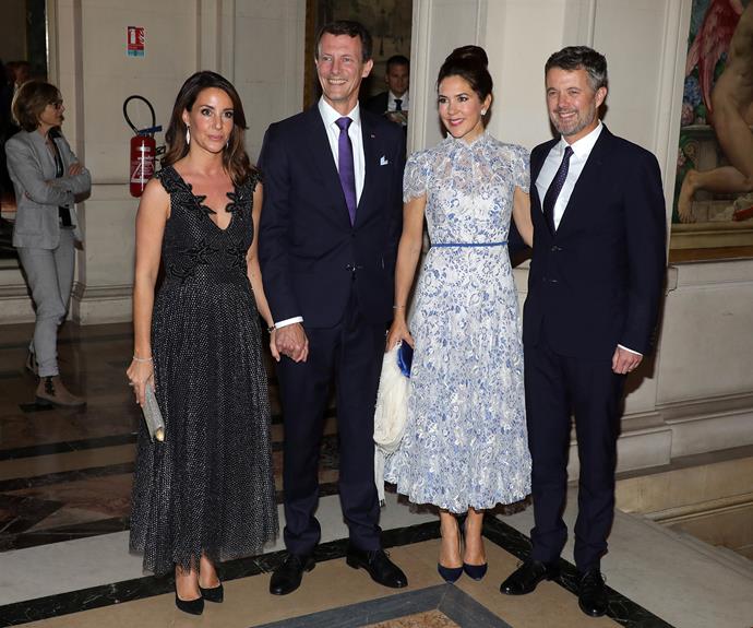 Princess Marie and her husband Prince Joachim with the Crown Prince couple.