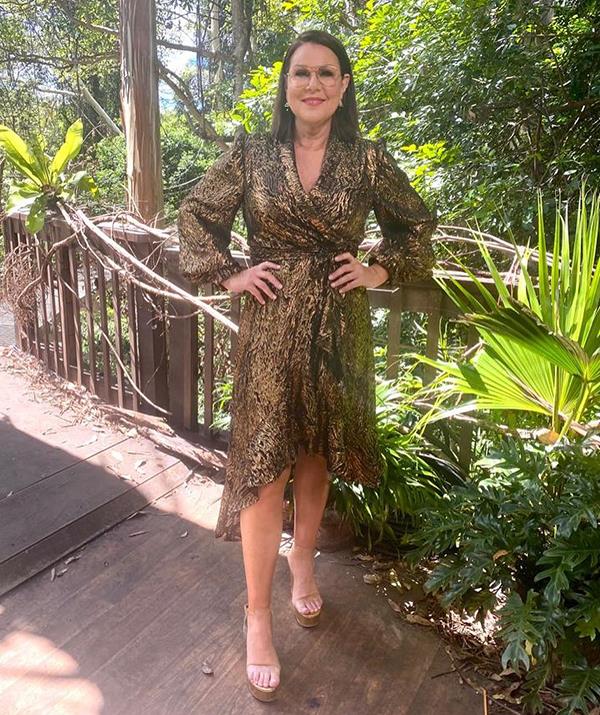 As the competition heated up in the jungle for finale week, so to did Julia's wardrobe!
<br><br>
She looked jungle-chic in this leopard print wrap dress by Aussie designer Rebecca Vallance.