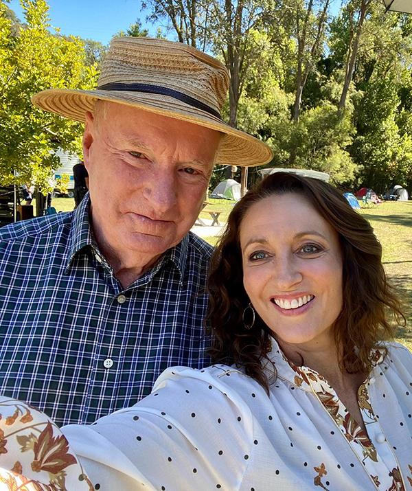 Georgie and Ray Meagher hang out on the *Home and Away* set in Sydney's northern beaches.