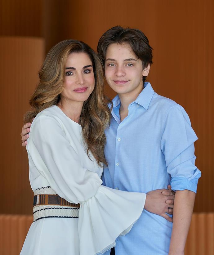 "May your years be filled with love and light. Happy birthday, Prince Hashem," the queen captioned this tender mother-son portrait on January 30, 2022.