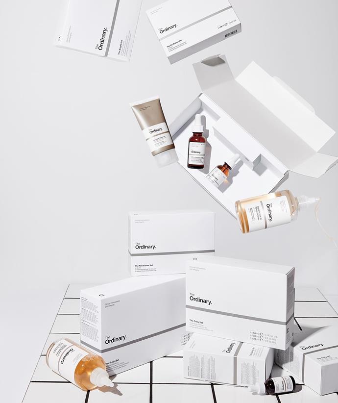 **The Ordinary**
<br>
Another cult skincare favourite, The Ordinary offers anti-ageing opions without the fuss or exorbitant price tags. You can put together your own custom routine focused on anti-ageing ingredients like retinol and hyaluronic acid, or grab one of the curated sets like the No-Brainer Set, designed to tackle the first signs of aging.  <br><br>
*[Shop The Ordinary range here.](https://www.adorebeauty.com.au/the-ordinary.html|target="_blank"|rel="nofollow")*