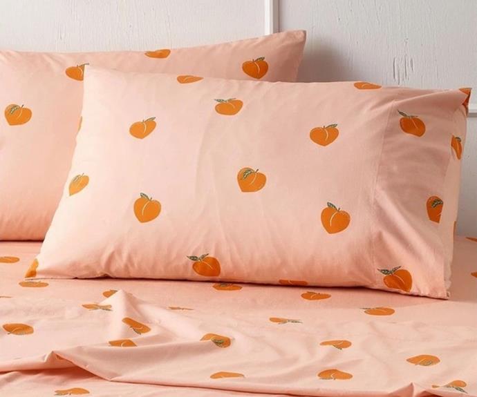 **Beau & Bonnie Peachy Stonewashed Cotton Sheet Set** <br>
Why not upgrade the whole family's sheets while you're at it? This adorable fruity print is the perfect pick for little kids, big kid and those of us who are still kids at heart. <br><br>*Shop the Beau & Bonnie Peachy Stonewashed Queen Sheet Set, $129.95, from [Myer](https://www.myer.com.au/p/beau-bonnie-250tc-peachy-stonewashed-cotton-shet-set|target="_blank"|rel="nofollow").*