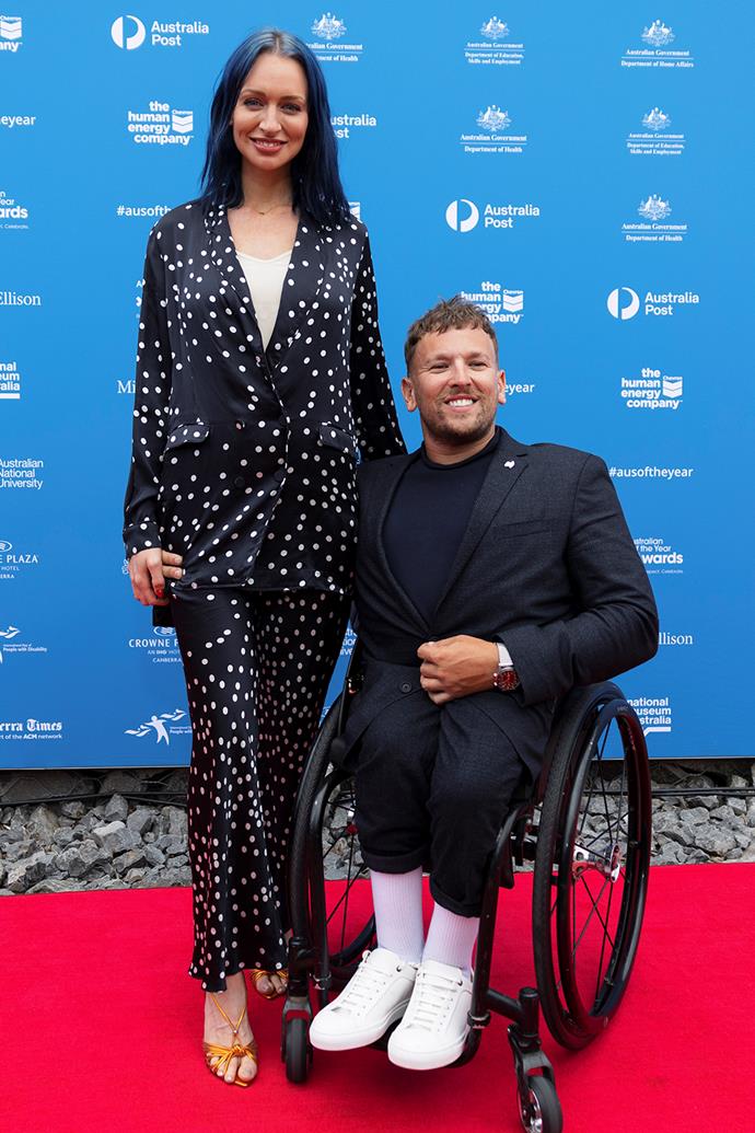 Chantelle Otten stole the show when she arrived at the 2022 Australian of the Year ceremony with Dylan Alcott.