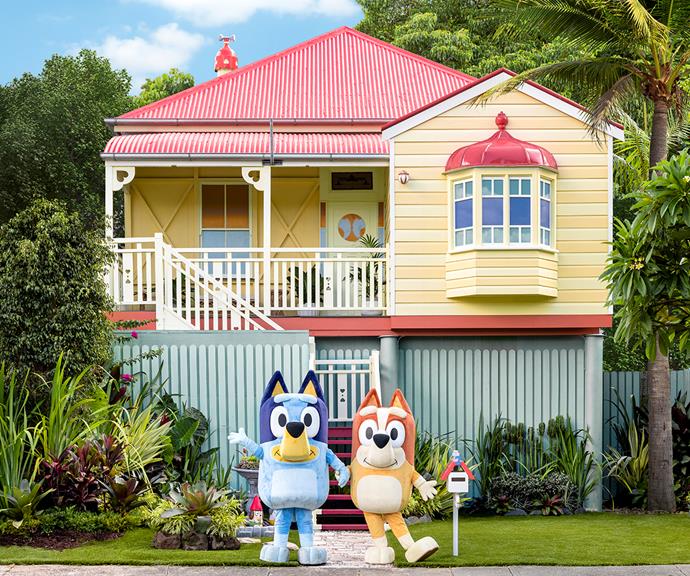 A property on a colourful street in Brisbane has been completely transformed into the famous Heeler home.