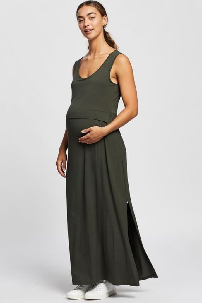 Angel Maternity & Nursing Maxi Dress, $69.95, [The Iconic.](https://www.theiconic.com.au/maternity-nursing-maxi-dress-1202197.html|target="_blank") 