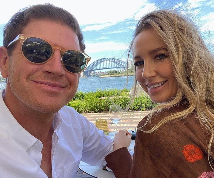 **Sam and Rebecca**
<br><br>
Sam Mac and his girlfriend Rebecca James celebrated their love with the Sydney Harbour in view, and the weatherman shared a picture from their outing and wrote, "Abridged snapshot of our Valentine's lunch 😑."