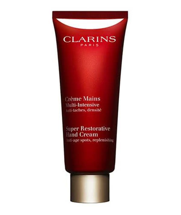 **Super Restorative Hand Cream by Clarins**
<br><br>
With two key ingredients extracted from plants famous for their incredible ability to renew themselves under the toughest conditions, Clarins Super Restorative Hand Cream has intelligent and complimentary anti-ageing and age spot correction.
<br><br>
And for extra lush ingredients, montpellier rock-rose and an anti-ageing tetrapeptide activates the keratinocyte renewal, replenishing the skin.
<br><br>
Clarins Super Restorative Hand Cream 100ml, $72, [Adore Beauty](https://www.adorebeauty.com.au/clarins/clarins-super-restorative-hand-cream-100ml.html?istCompanyId=6e5a22db-9648-4be9-b321-72cfbea93443&istFeedId=686e45b5-4634-450f-baaf-c93acecca972&istItemId=witqxqmpw&istBid=t&gclid=Cj0KCQiAmKiQBhClARIsAKtSj-ma9z8XS33v8o7dNclbaAW8dOErgbojIvIMzy0dEZDOkijPvUgLv5UaAgTJEALw_wcB|target="_blank"|rel="nofollow")
